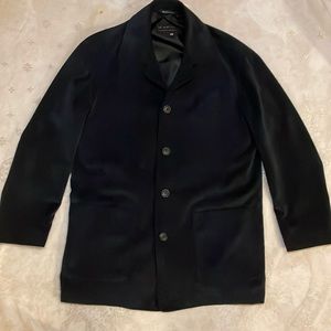 MacMor Private Collection Black Corduroy Button Front Mens Jacket Medium